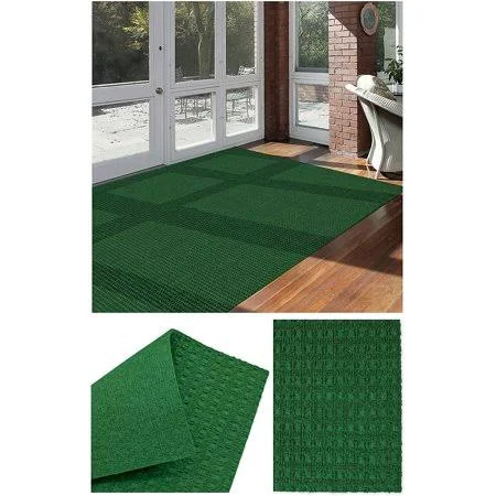 6&x10& Soft and Durable Interlace Indoor - Outdoor Area Rugs Lightweight and Flexible for Easy Cleaning and Transport (Color: He