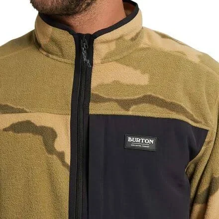 Burton Men's Hearth Full-Zip Fleece - Barren Camo, True Black, S
