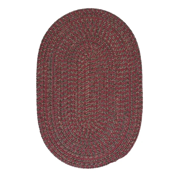 Colonial Mills Hillsdale Braided Reversible Rug USA Made - 8& x 10& Oval - Navy