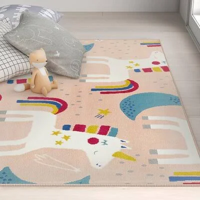 Acuff Unicorn Kids Pink Area Rug Mack & Milo Rug Size: Rectangle 5&3x22 x 7&