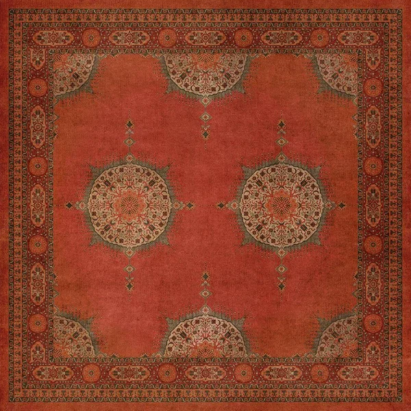 Spicher and Company Persian Bazaar Tabriz Amesha Vinyl Mat, 6&0x22x6&0x22 - Square