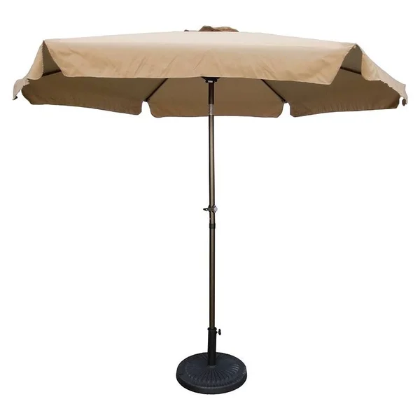 Brayden Studio 9& Hyperion Drape Umbrella - Fabric: Khaki