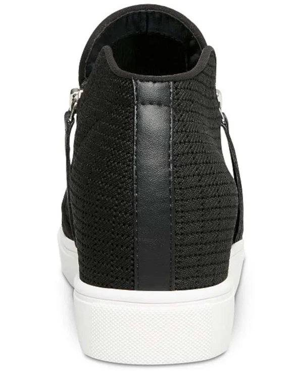 Steve Madden Black Camden Knit Wedge Sneakers