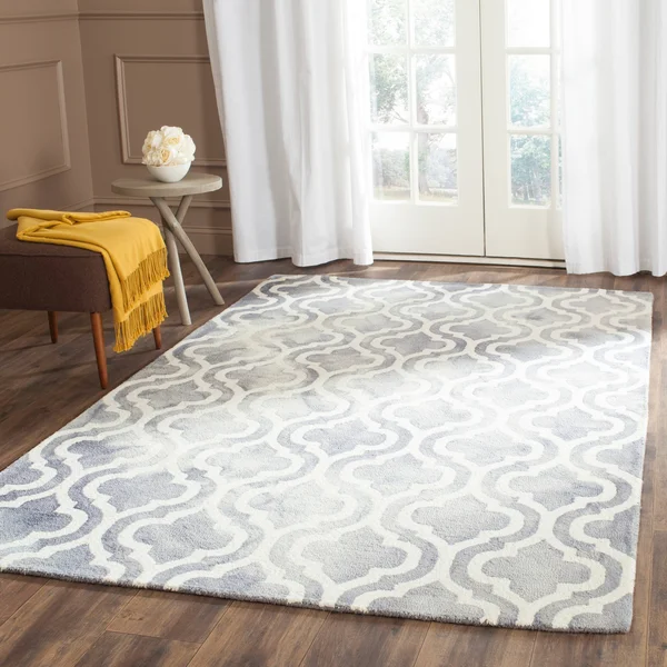 Safavieh Dip Dye Turquoise/Ivory 5 ft. x 5 ft. Square Area Rug