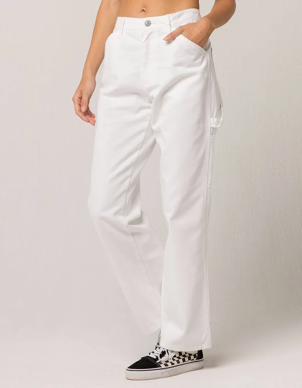 Women's Dickies Relaxed Fit Carpenter Pants - Size 5 - White