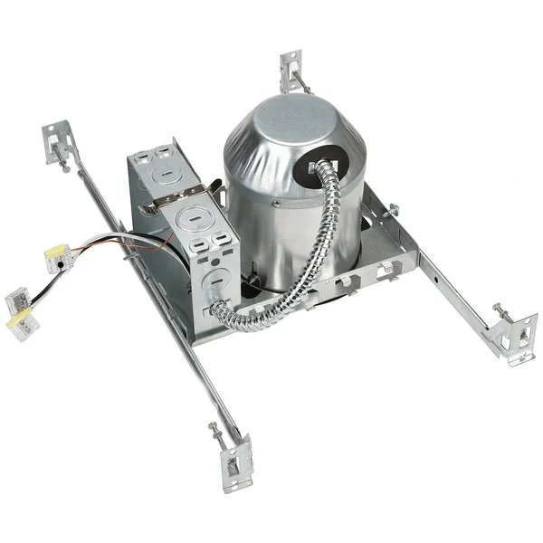 Torchstar 4 inch New Construction Recessed Housing - IC Rated Air Tight Ceiling Downlight Can, E26 Screw Base, UL-Listed, Aluminu