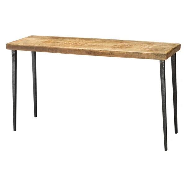30” Beige and Black Wood Table Top Console Table