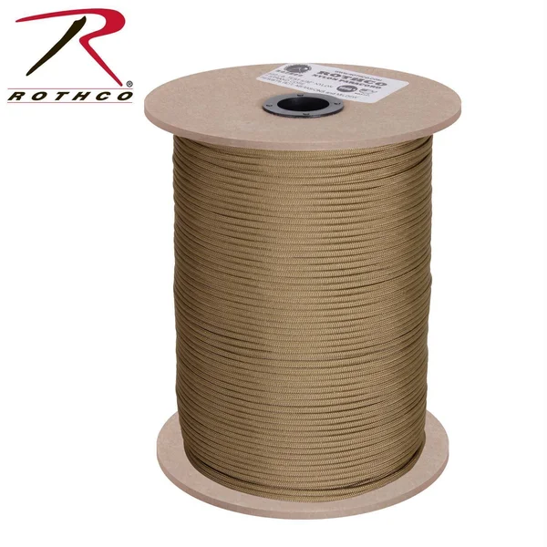 Rothco Nylon Paracord 550lb 1000 ft Spool Desert Camo