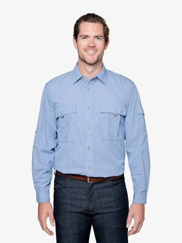 Insect Shield Men's Field Shirt Pro - Size 2XL, Light Sage, Cotton/Polyester