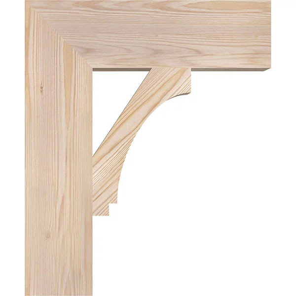 Ekena Millwork BKT06X20X24IMP05SDF 5 1/2x22W x 20x22D x 24x22H Imperial Block Smooth BRACKET - Douglas Fir