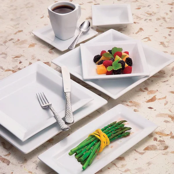 World Tableware Slate Porcelana Rectangular PLATE - 11 x 5 inch - 12 per Case