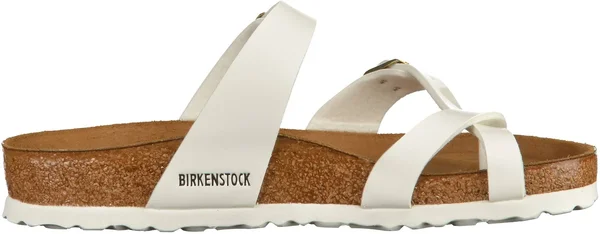 Birkenstock Mayari Birko-Flor Patent White Thong Sandals