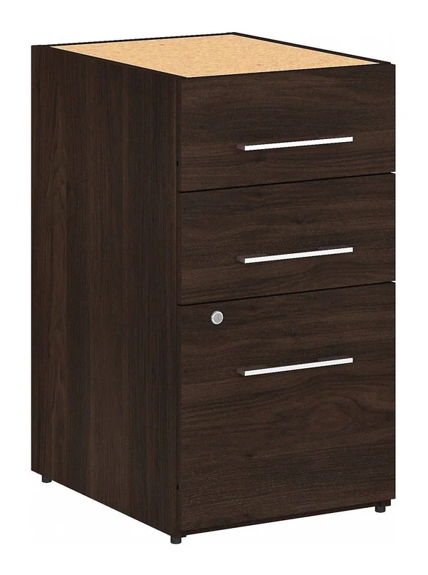 Bush Business Furniture OFF116BWSU Office 500 Assembled 3 Drawer File Cabinet - Black Walnut