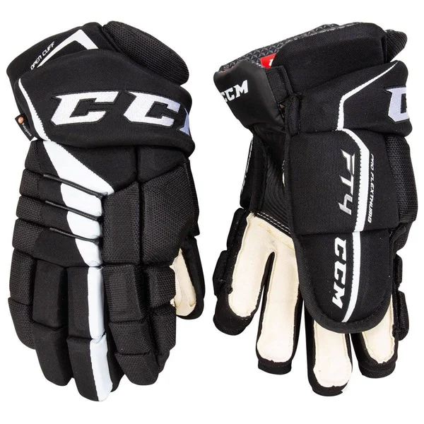 CCM Jetspeed FT4 Hockey Gloves - Senior - Black/White - 15.0x22