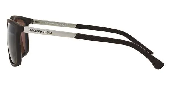 Emporio Armani EA4058 Sunglasses - Brown Rubber