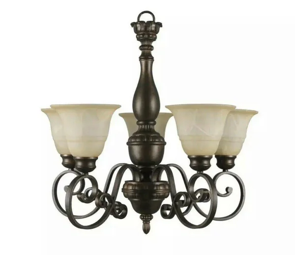Hampton Bay - Carina 5-Light Aged Bronze Chandelier (1000015036)