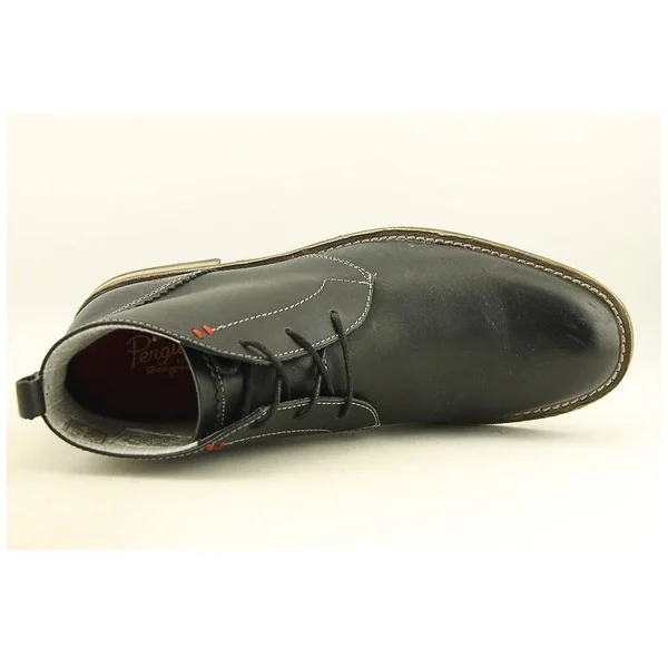 Original Penguin Men's High-Top Leather Derbys - Black - Size 10.5