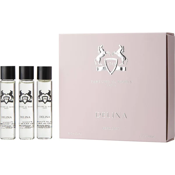 Delina by Parfums De Marly 3 x .34 oz Three Eau De Parfum Spray Refills for Women.