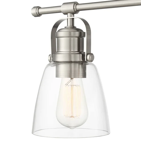 Kalen 23 1/2x22 Wide 3-Light Brushed Nickel Bath Light