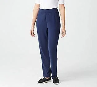 Denim & Co. Active Regular Heavenly Jersey Straight Leg, Size 5X, Navy