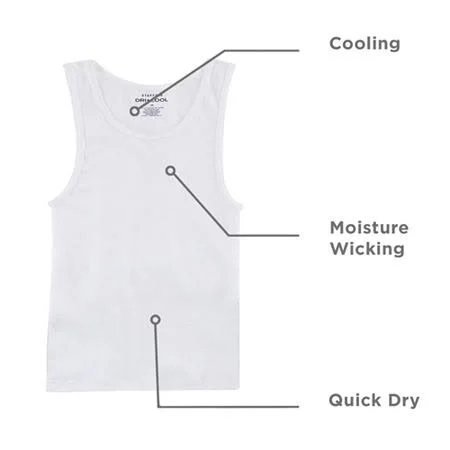 Stafford Dry+Cool Mens 4 Pack Sleeveless Tank Big & Tall - White, Big 2X-Large, Undershirts Tanks, Moisture Wicking|Quick