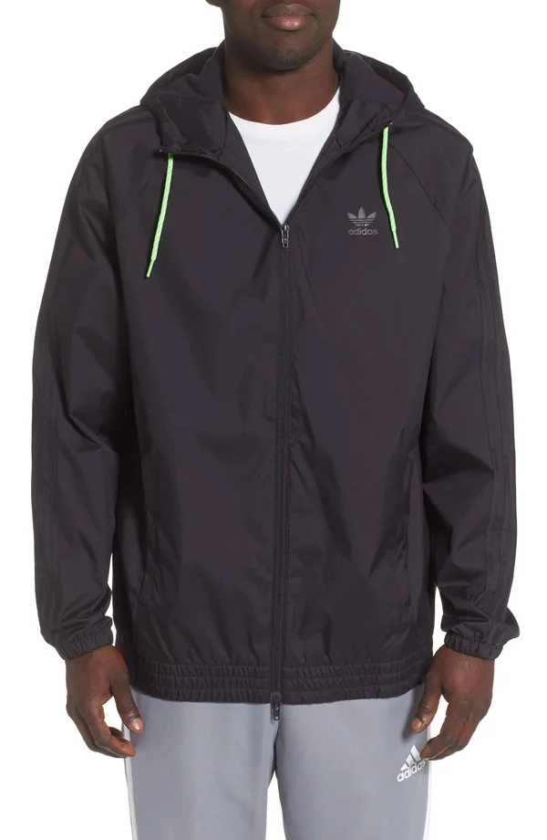 Adidas Originals Triple Stripe Windbreaker - Black