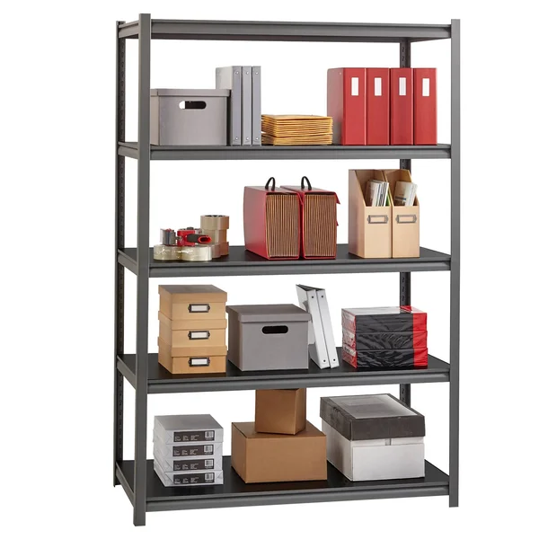 Iron Horse Riveted Shelving 5 Shelf 3200 lb 72H x 48x22W x 24x22D Gray