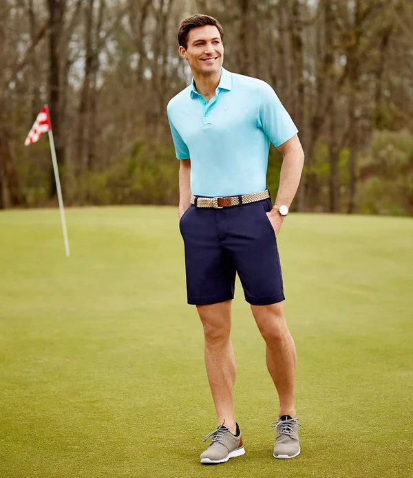 Callaway Classic Flat-Front 10 Inseam Golf Shorts, Mens, 30, Night Sky