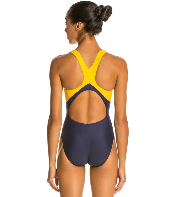 TYR MALIT1A Women's Alliance T-Splice Maxfit Swimsuit - Navy/Gold - 34