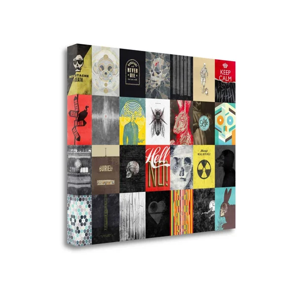Tangletown Fine Art Death Skulls by Hannes Beer, Fine Art Giclee Print on Wrap Canvas, 26x21x22