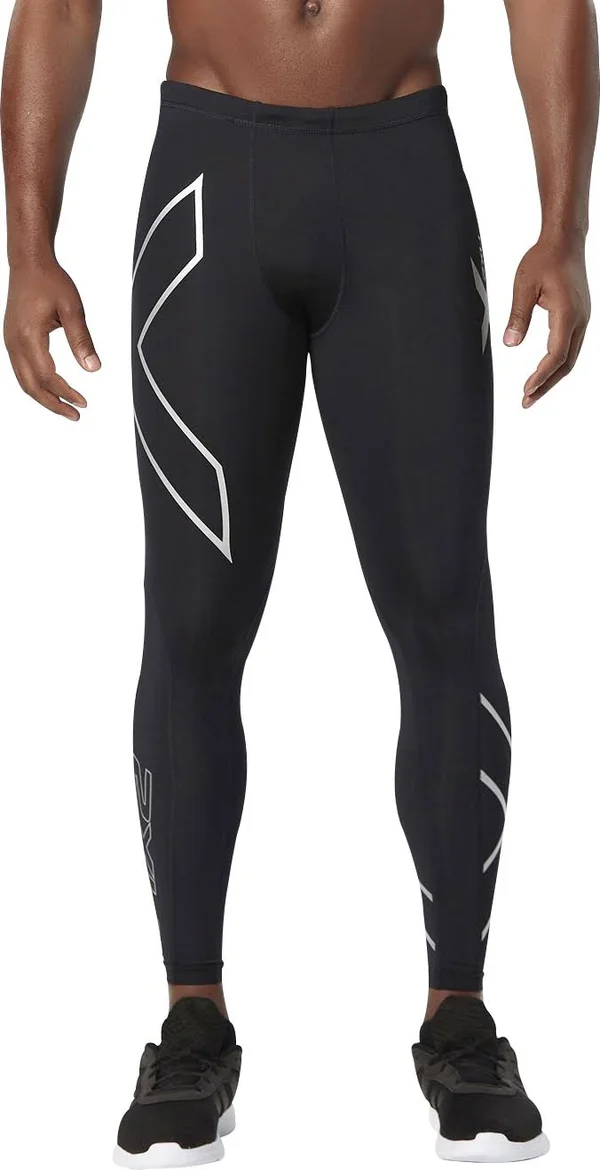 2XU Men's Compression Logo Tights Black/Black