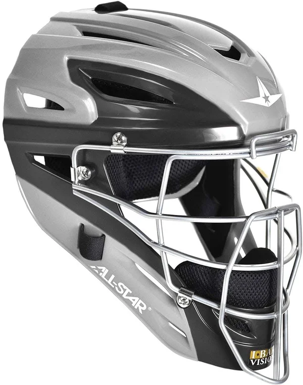 All-Star MVP2500TT Two Tone Adult Catcher&s Helmet - Silver/Black