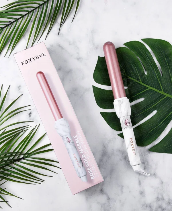 Foxybae White Marble Rose Gold Curling Wand