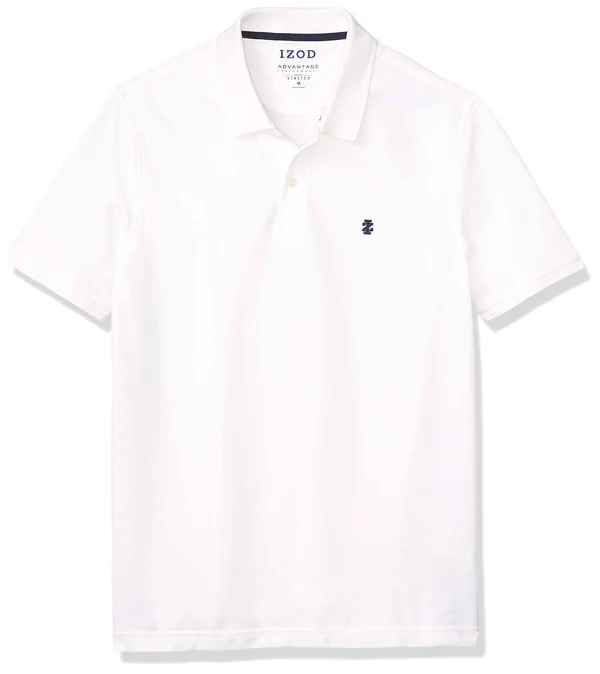 Izod Men's Slim Fit Advantage Performance Short Sleeve Solid Polo