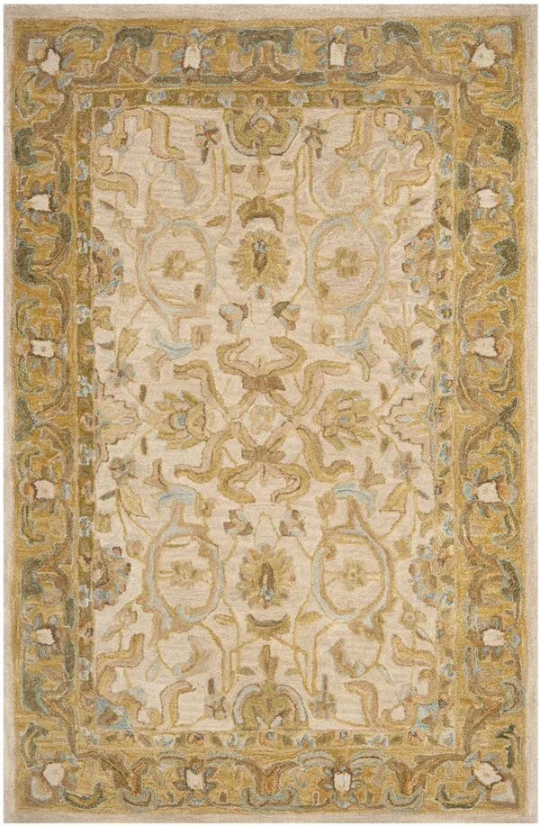 Safavieh AN576B Anatolia Area Rug, Ivory, Brown: 8-ft x 10-ft