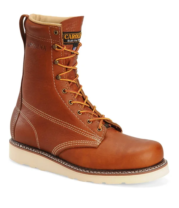 Carolina Men's 8x22 Domestic Wedge Work Boot (Tobacco) - 10.5 - D