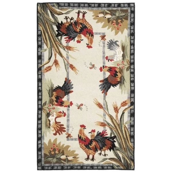 Safavieh Chelsea HK56B 5&6x22 x 5&6x22 Round Black Area Rug