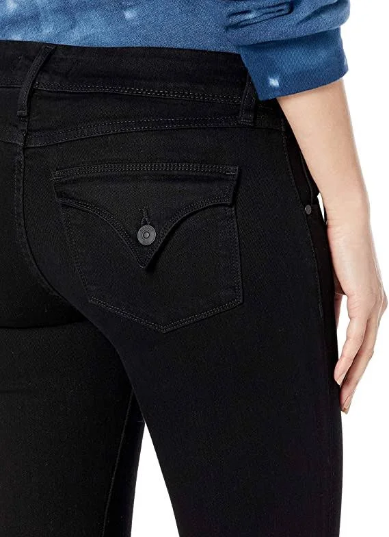 Hudson Jeans Collin Mid-Rise Skinny Jean - Black - 27