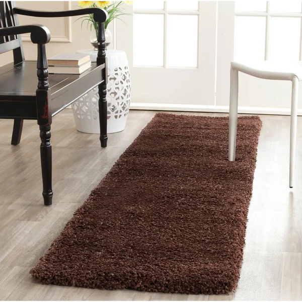 Safavieh Milan Shag Maibritt 2-Inch Thick Rug - 2& x 20& Runner - Grey