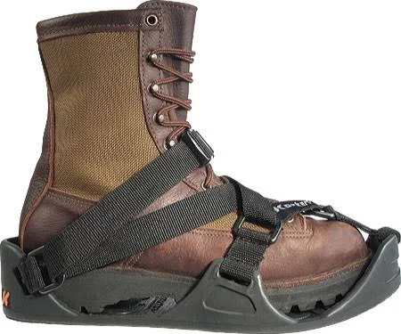 Korkers Unisex TuffTrax 3-In-1 Overshoe Sandal, Black, L