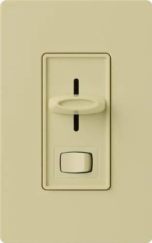 Lutron S-10PNL-IV Skylark 1000W Single-Pole Dimmer with Locator Light, Ivory