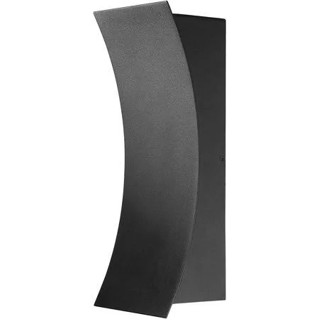 Black Tone Finish Wall Sconces 5 inch Wide Sand Blast Glass Shade Aluminum Material LED-Integrated 2 Light Fixture, Size: 12.5 i