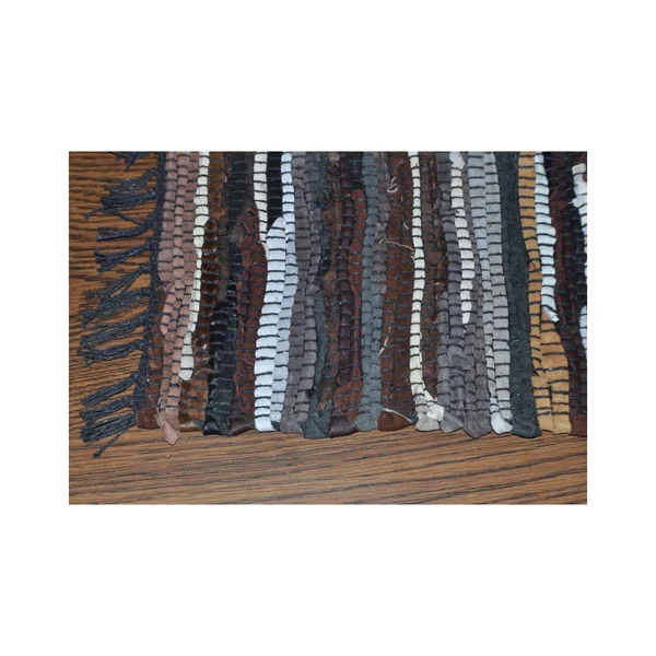 Matador Mixed Brown Leather 8 ft. x 8 ft. Round Area Rug