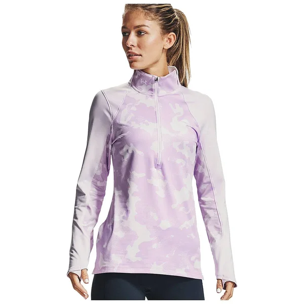 Under Armour Women's ColdGear Armour Camo Zip - Purple, LG