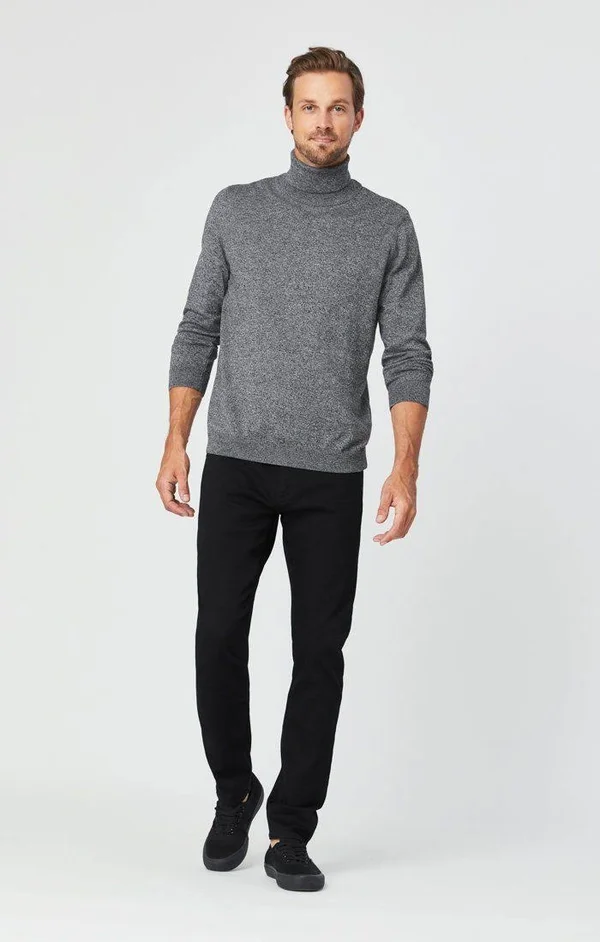 Mavi Men's Jake Slim Leg Jeans in Double Black Supermove