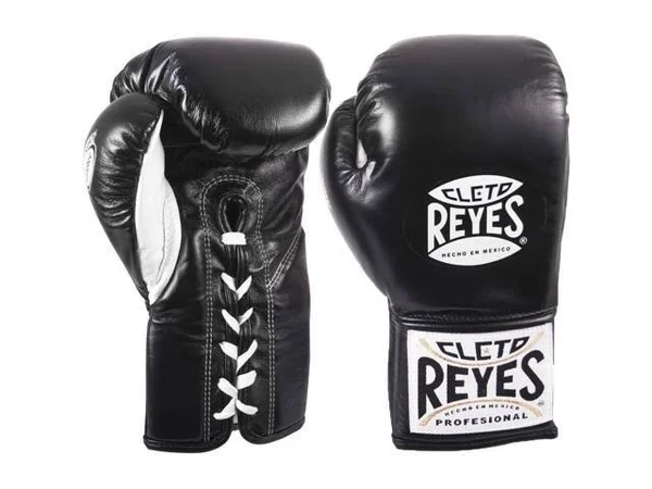 Cleto Reyes Safetec Professional Fight Gloves, Black, 10 oz