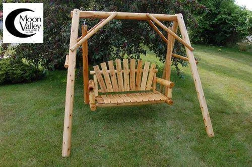 Outdoor Lawn Swing A-Frame Varnish, 4ft Lawn Swing and Frame