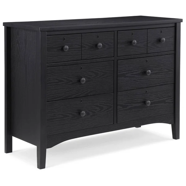 Delta Children Farmhouse 6 Drawer Dresser - Textured Midnight Gray