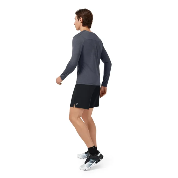 on Running Men's Performance Long-T, Dark, Medium