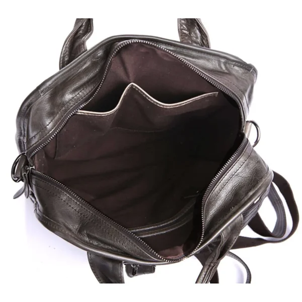 Shiver Olive Green Leather Backpack - Delton Bags - Men